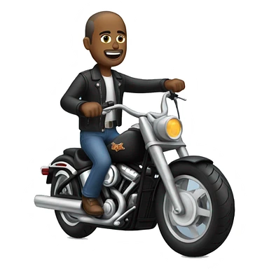 Man riding a harley sticker
