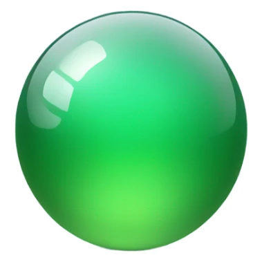 gradient green glass ball sticker
