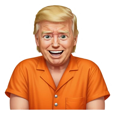 Trump in prison being laughed at by joe biden sticker