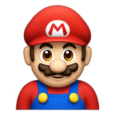 Me as mario emoji sticker