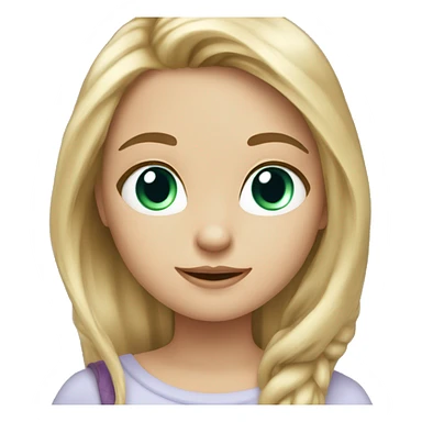 girl with blue eyes, with flowing blond hair with black tabby cat with green eyes sticker