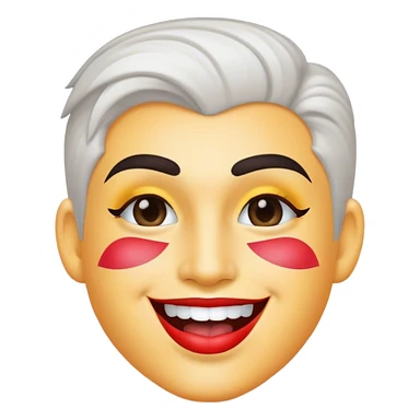 kiss band make up happy face sticker