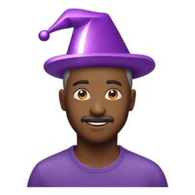 purple birthday hat sticker