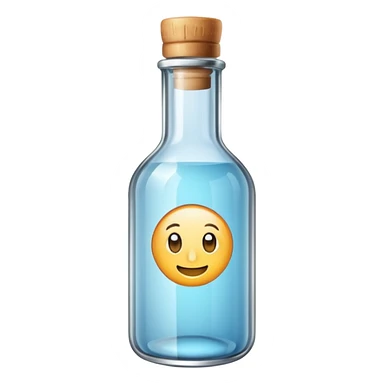 An empty bottle labeled 0 ml. sticker