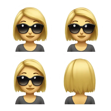 Chica rubia de pelo largo con gafas sticker