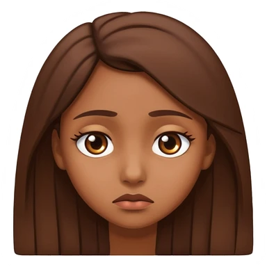 Sad puppy eyes brown girl  sticker