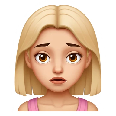 Girl giving ugly look sticker