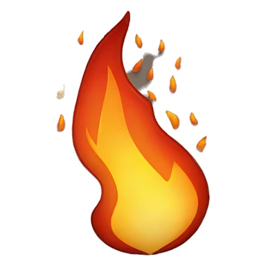 flames spread across embers sticker