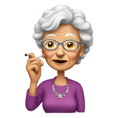 Grandma Smoking sticker
