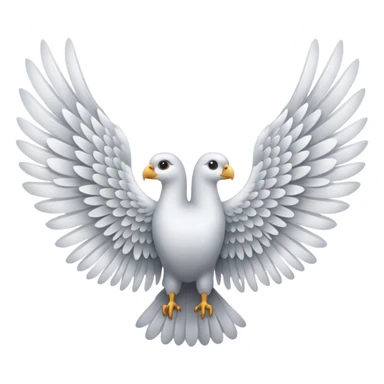 Only a wing. Double side white wing sticker