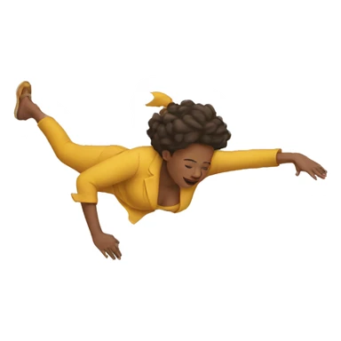 woman falling sticker