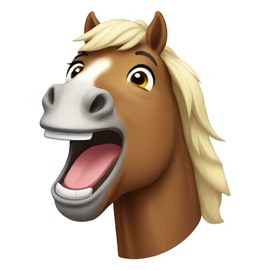 Horse laughing sticker