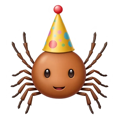 A tick wearing a birthday hat  sticker