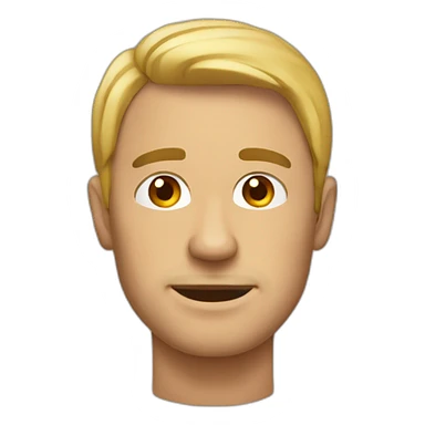 Hombre sin pelo en la cabeza sticker