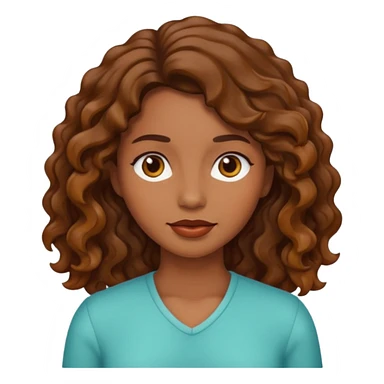 Mujer morena pelo ondulado sticker