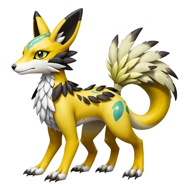 Meloetta-Vernid-Trico-Renamon-Sergal-Pokémon-Digimon-Fakémon-fusion-hybrid-creature sticker