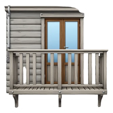 Wooden balcony sticker
