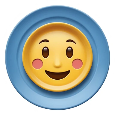 create me an image of ceramic plate emoji sticker
