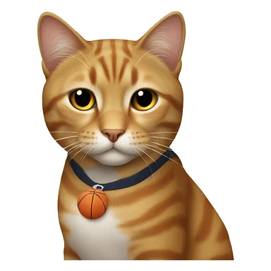 Cat with basketball jersey  sticker