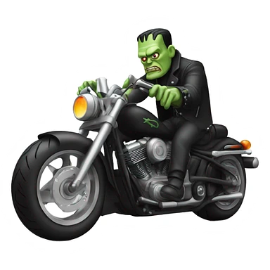 Frankenstein on a Harley sticker