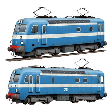 A soviet blue-white electric locomotive “chs 200” sticker