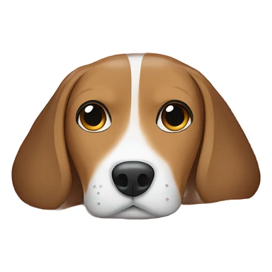 Beagle under cozy plaid blanket sticker