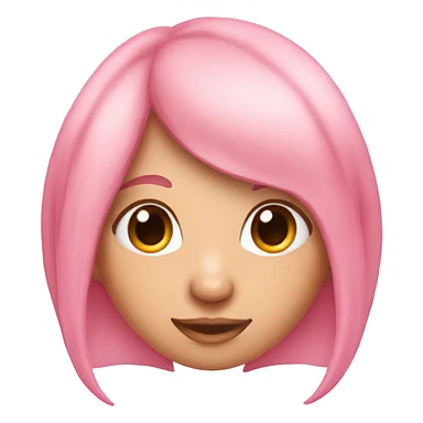 tan elf girl with long pink hair sticker