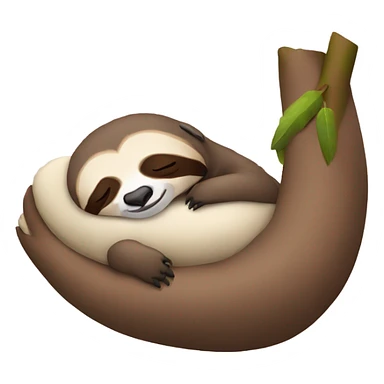 Sloth sleeping sticker