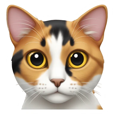 Calico cat looking at viewer sticker
