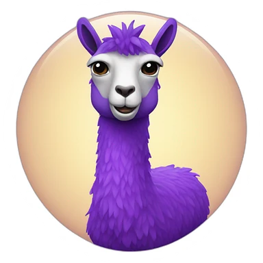 purple lama sticker