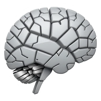 a broken brain sticker
