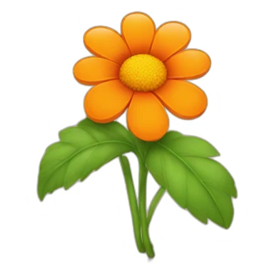 Flower inside an orange sticker