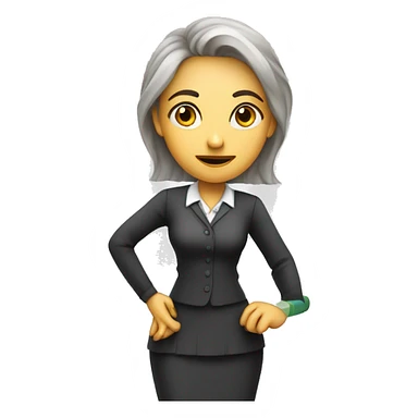 Teacher standing in front of chalkboard looking serious with ruler in her hand white female  sticker