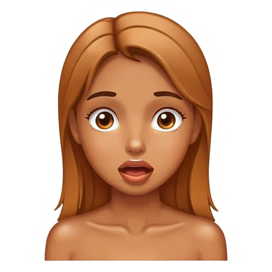 Tanned girl drooling  sticker