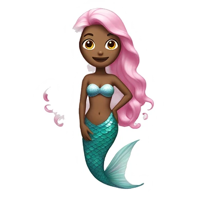 Beautiful mermaid with light pink tail  sticker