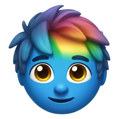 Blue rainbow friend sticker