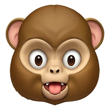 monkey eating shit sticker