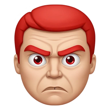 Angry face sticker