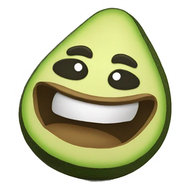 Avocado without a care in the world sticker