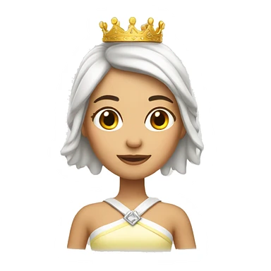 Chica de piel blanca  con corona sticker