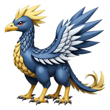Nargacuga-Chocobo-Dialga-Pokémon-Fusion, full body sticker