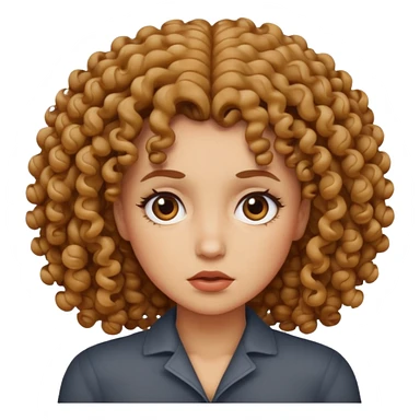 SEÑORA CON EL PELO RIZADO AMARGADA  sticker