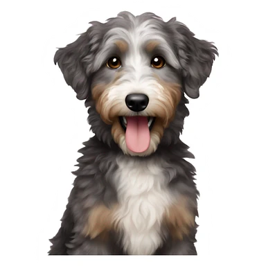 Aussiedoodle celebrating birthday  sticker