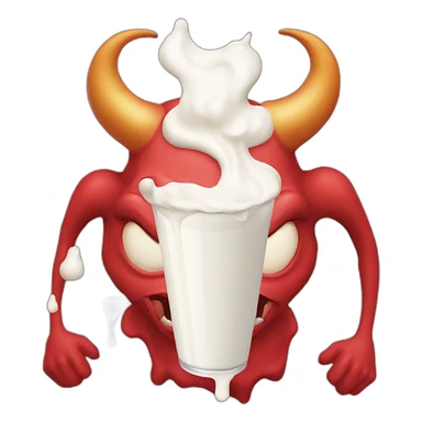 satan with milk sticker