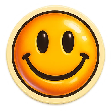 Remove the background and make it transparent, keep the emoji style and expression unchanged in retro stickers style. sticker