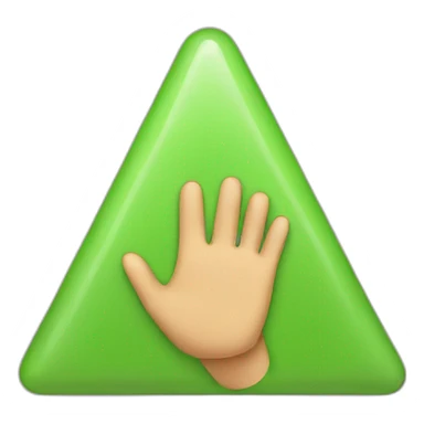 triangle with fingers sticker