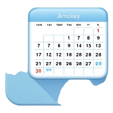 pastel blue calendar sticker