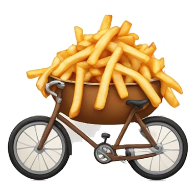 Poutine sur vélo  sticker