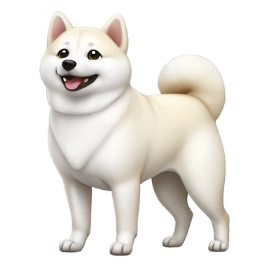 White Shiba Inu dog  sticker