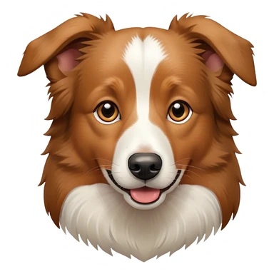 Light brown border collie sticker